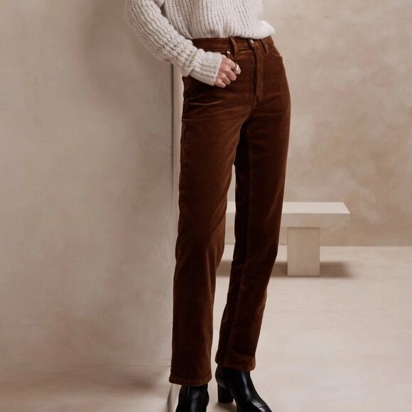 Banana Republic The Straight Corduroy Pant Potters Clay Brown - Picture 1 of 7